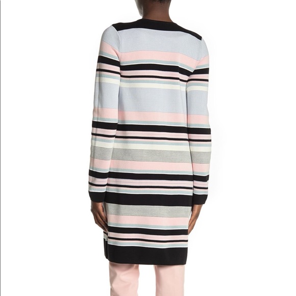 CALVIN KLEIN COLORBLOCK CARDIGAN BLACK MULTI NWT - Picture 2 of 9